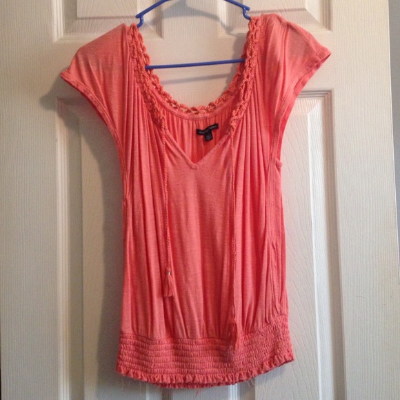 Peach colored AE top