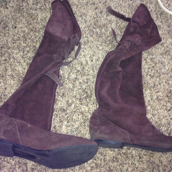 Brown calf sued boots