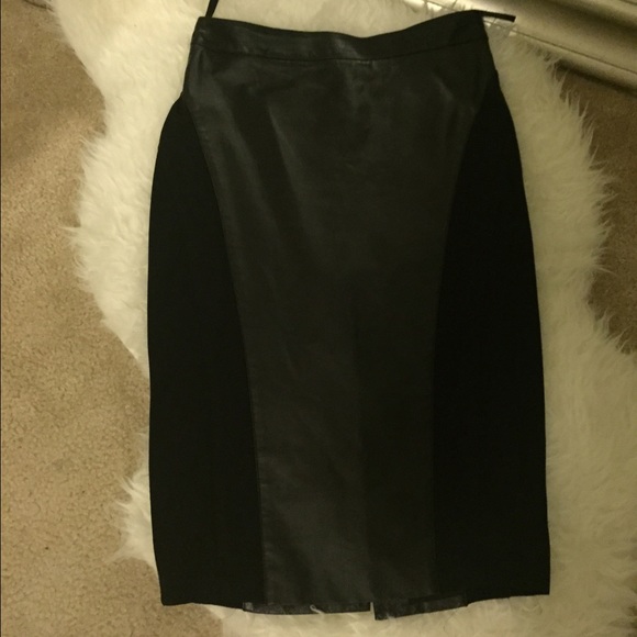 Bebe leather pencil skirt