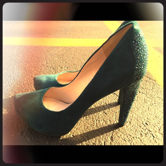 Nine West Suede Almond Toe Pumps