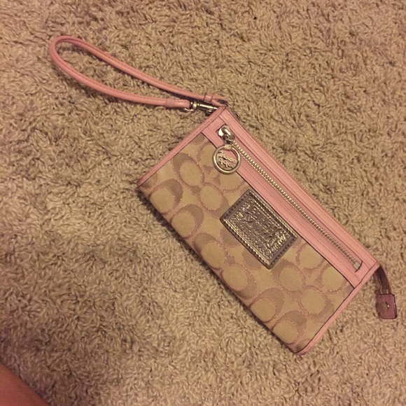Cute cream and Pink Coach Clutch