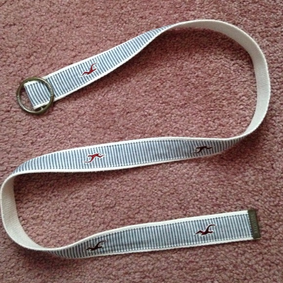 Hollister Striped Logo Belt