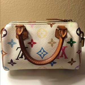 Authentic Louis Vuitton multicolor mini speedy bag