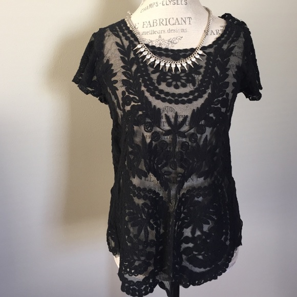 Tops - 🚚 MOVING SALE 🚚 Black Lace Top