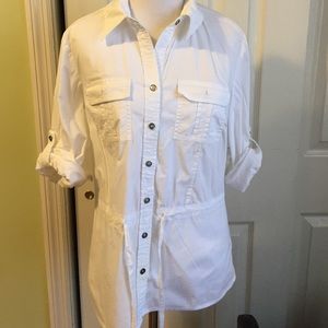 Michael Kors white button up shirt