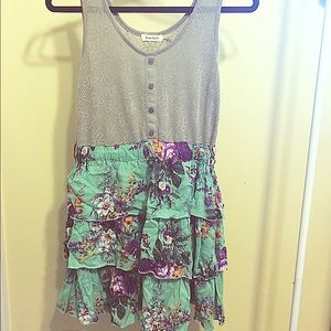 Blue Bird Floral Dress