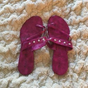Magenta studded White House black market sandals