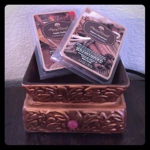 Candle warmer with candle wax