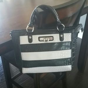 Black and white purse