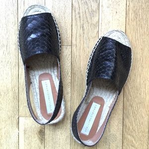 Stella McCartney Rocio python-effect espadrilles