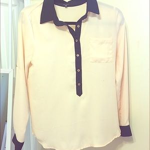 Black and Nude Blouse