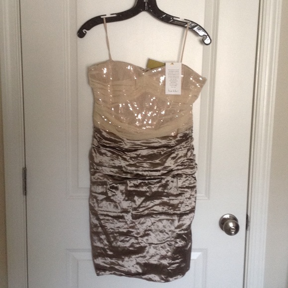 Nicole Miller strapless party dress