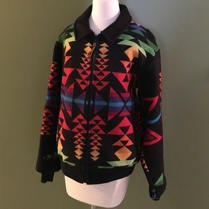 Black wool Pendleton coat