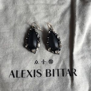 Alexis Bittar imperial noir lucite drop earrings
