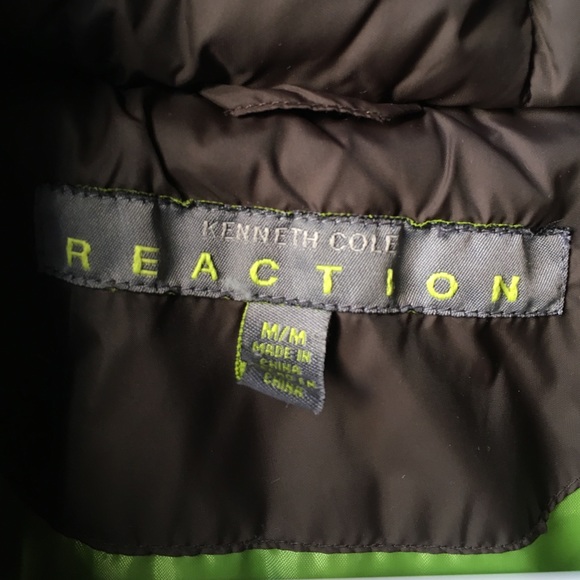 Kenneth Cole Reaction Brown Puffer Vest Sz M - Picture 2 of 4