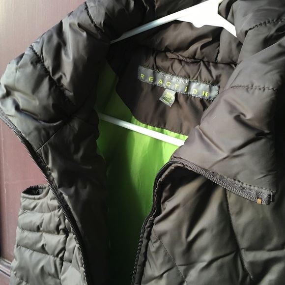 Kenneth Cole Reaction Brown Puffer Vest Sz M - Picture 3 of 4