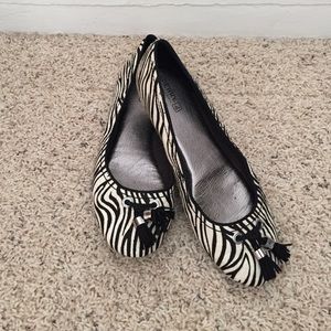 Sperry Top Sider Zebra hair flats