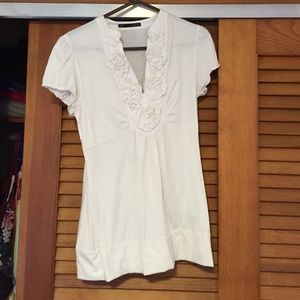 White Ruffled blouse