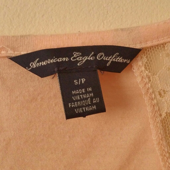 Peachy American Eagle Lace Detail Top (S) - Picture 3 of 3