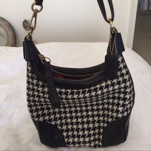 Rare Coach Black & White Houndstooth Bag