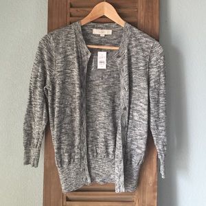 LOFT Cardigan - XS - Black/white