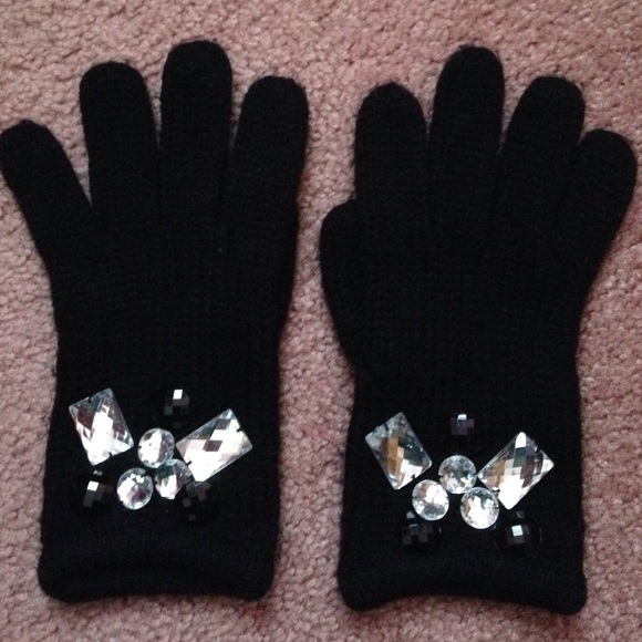 Betsy Johnson Embellished Winter Gloves