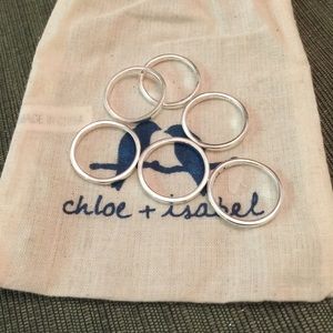 Chloe & Isabel stacking rings. Size 8