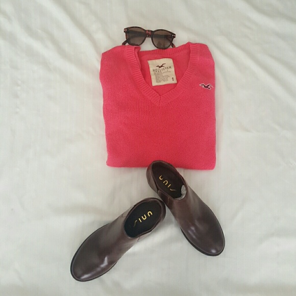 Long corral pink sweater