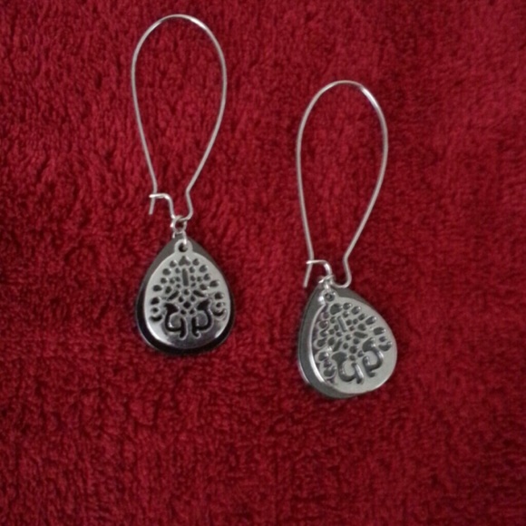 Fun silver and black earrings
