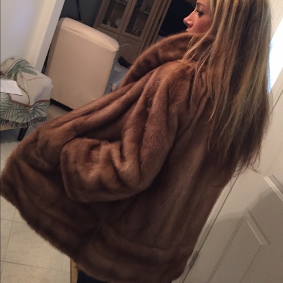Brown mink coat