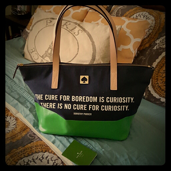 Kate Spade Dorothy Parker quote bag