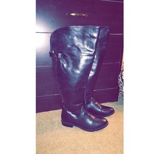 Black Knee High Boots