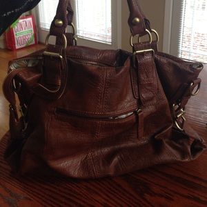 Brown slouchy tote