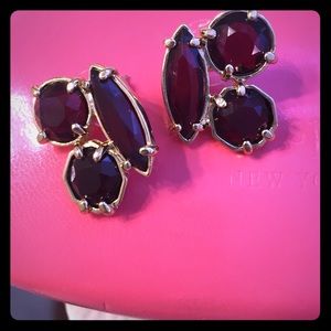 Gold/Ruby Kate Spade earrings