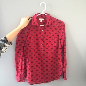 J.crew perfect shirt in red bow