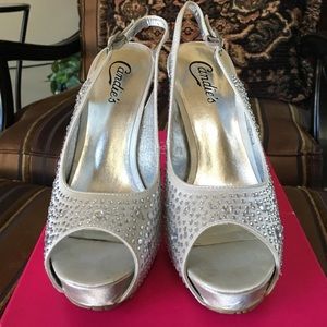 Candie's Silver Dazzled Shoes