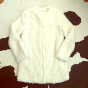 Cream Fuzzy Sherpa Coat