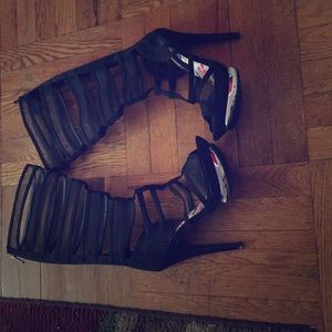 Knee high gladiator heels