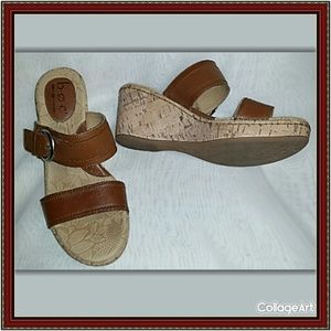 B.O.C. (Born Concept) Leather Wedges