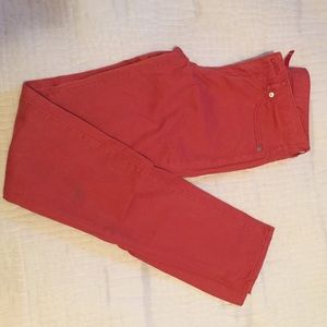 Orange straight leg pants