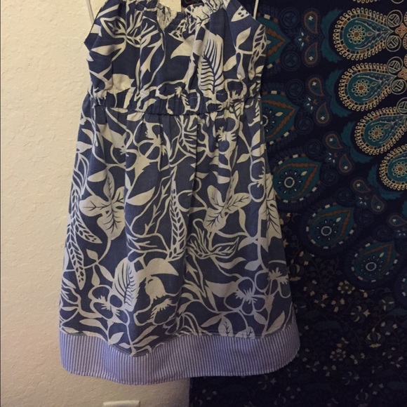 Floral blue and white dress - Picture 2 of 2