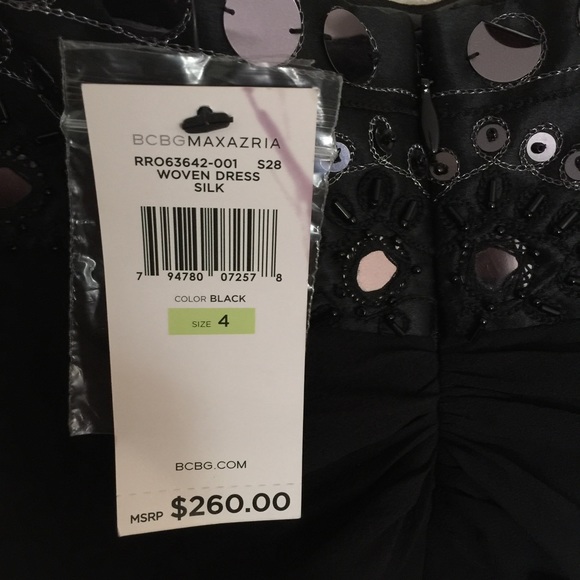 NEW ...with tags BCBG silk evening dress - Picture 2 of 4