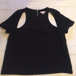 Cutout black top