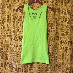 lime green one size fits all tank -  body central