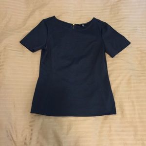 Navy 3/4 Sleeve Knit Top