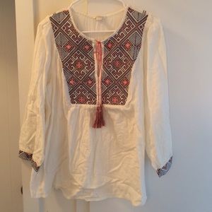 Monsoon boho blouse with embroidery