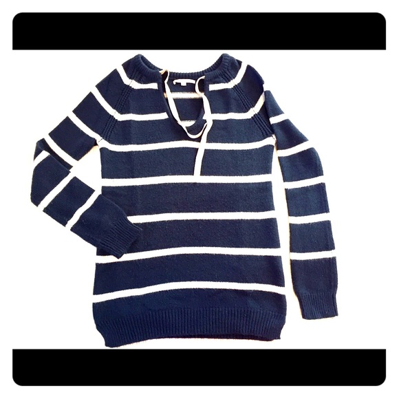 Blue & White Striped Sweater