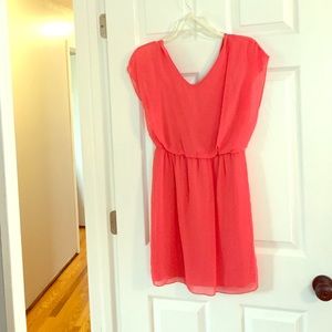 Sweet Storm Coral chiffon dress