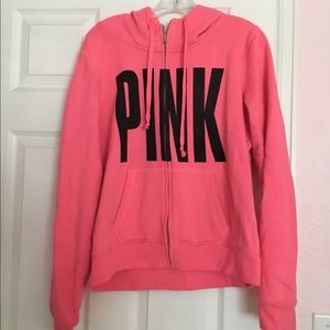 HELD TILL FRIDAY Bright pink VS PINK Zip Up Hoodie