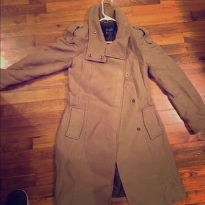Long camel pea coat from mango